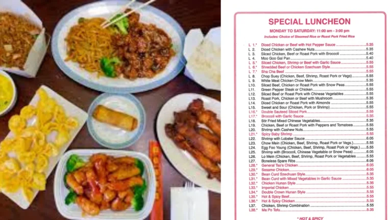 China King Menu