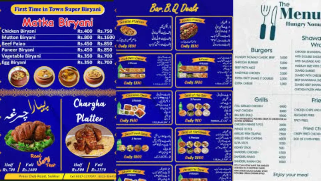 Complete Menu Update 2025 with Tables and Prices