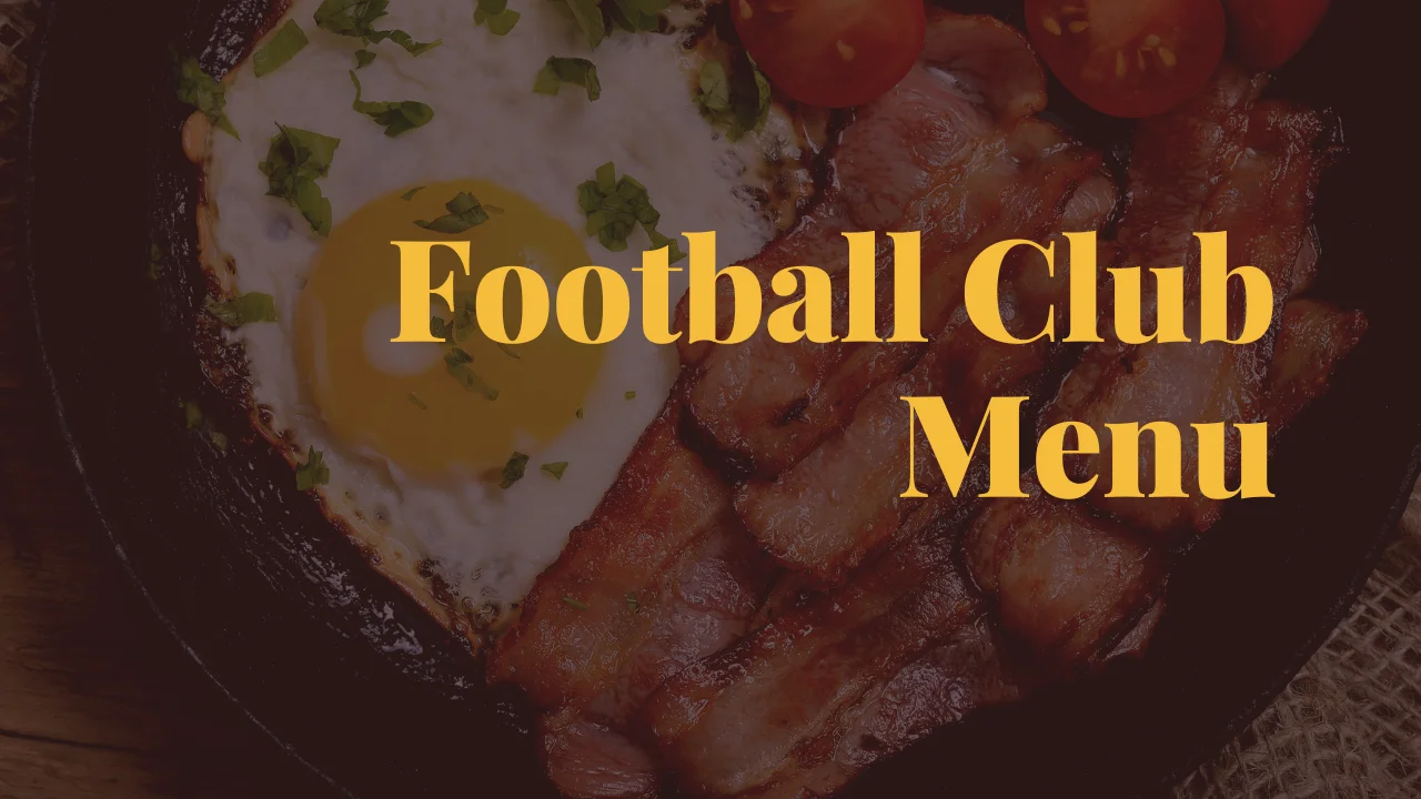 Football Club Menu