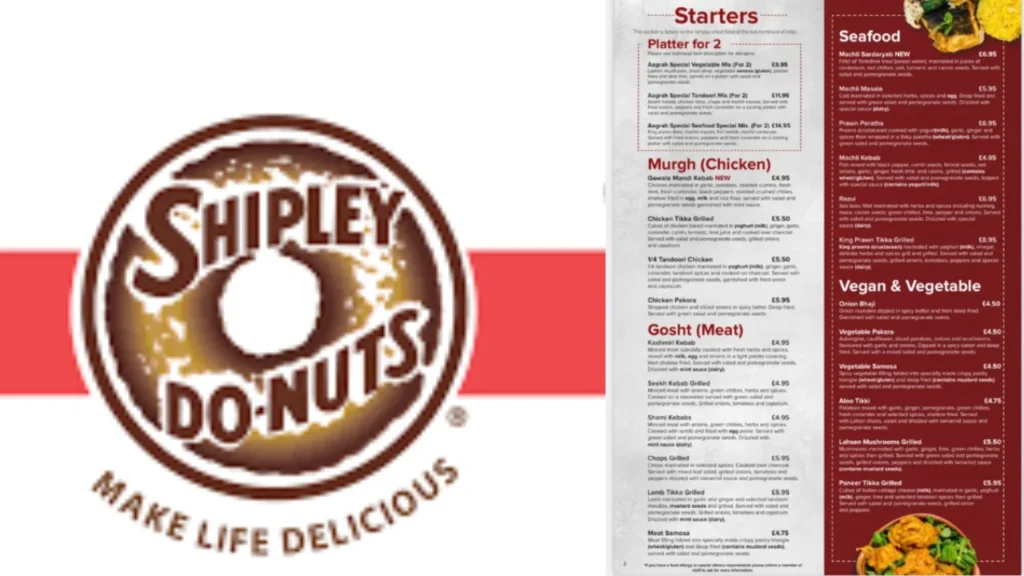Shipleys Menu Update for 2025