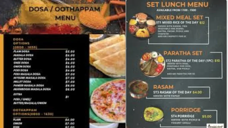 Annalakshmi Restaurant Menu