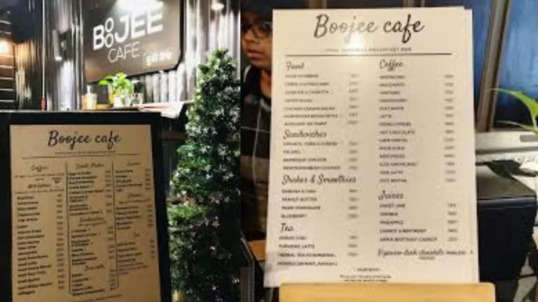 Boojee Cafe Menu