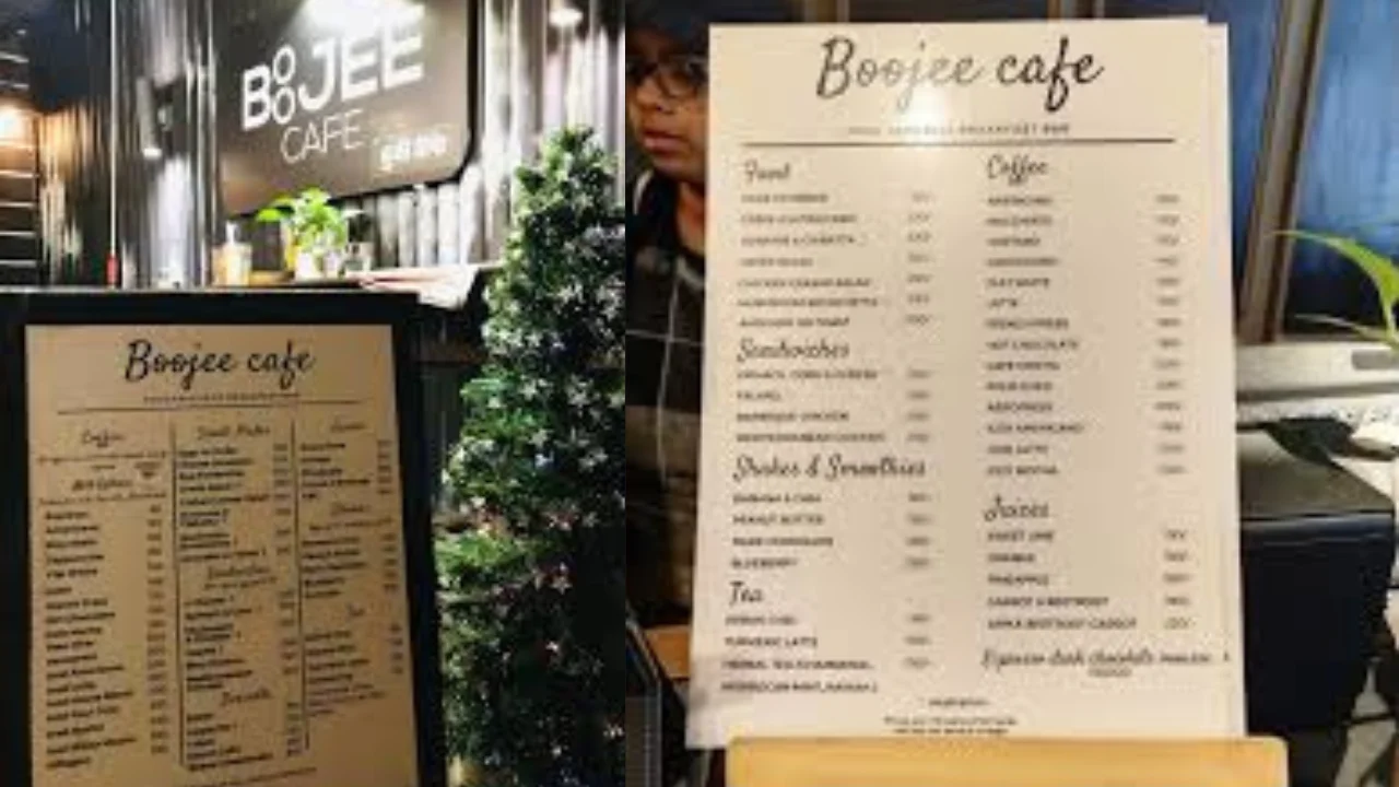 Boojee Cafe Menu