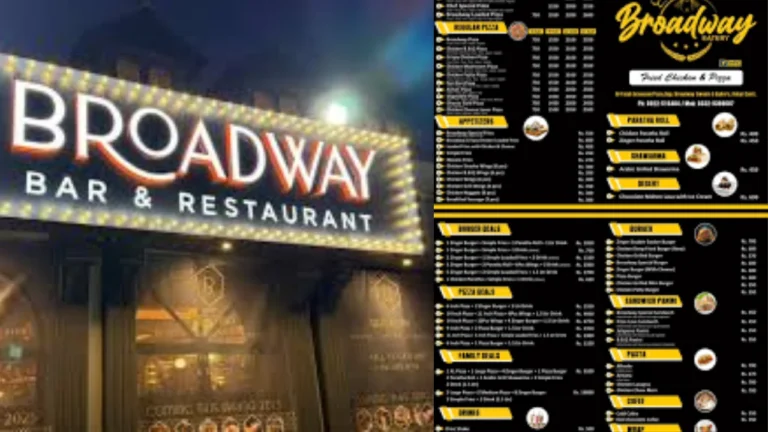 Broadway Bar & Restaurant Menu
