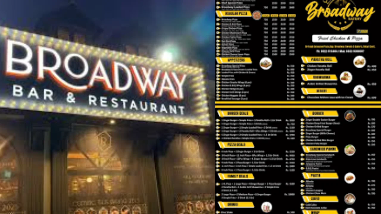 Broadway Bar & Restaurant Menu