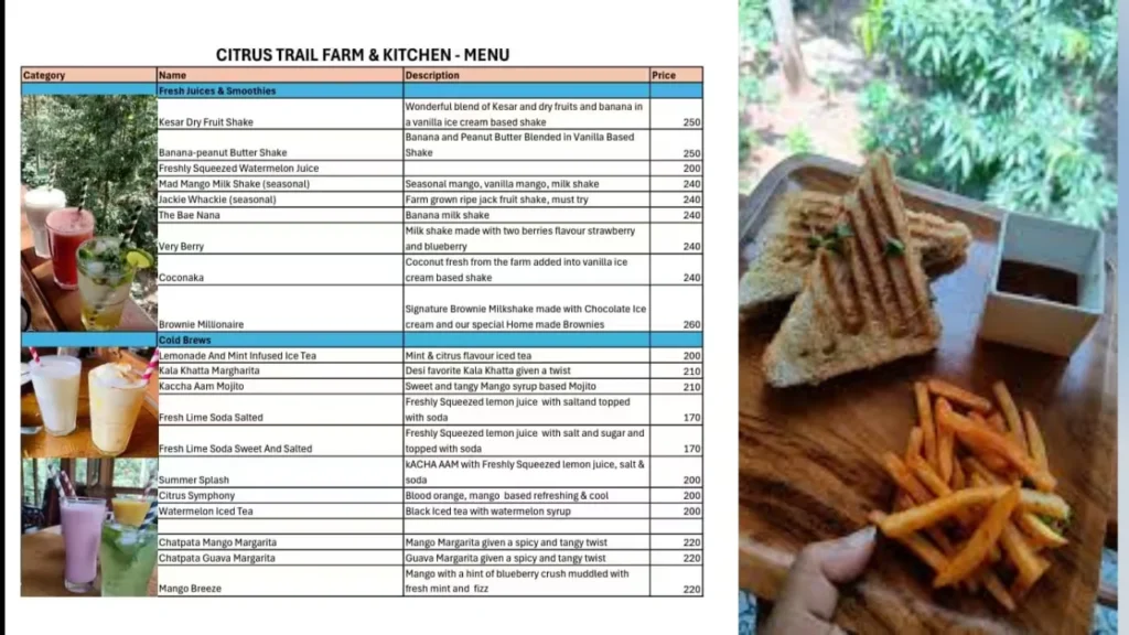 Citrus Trail Menu Update 2025