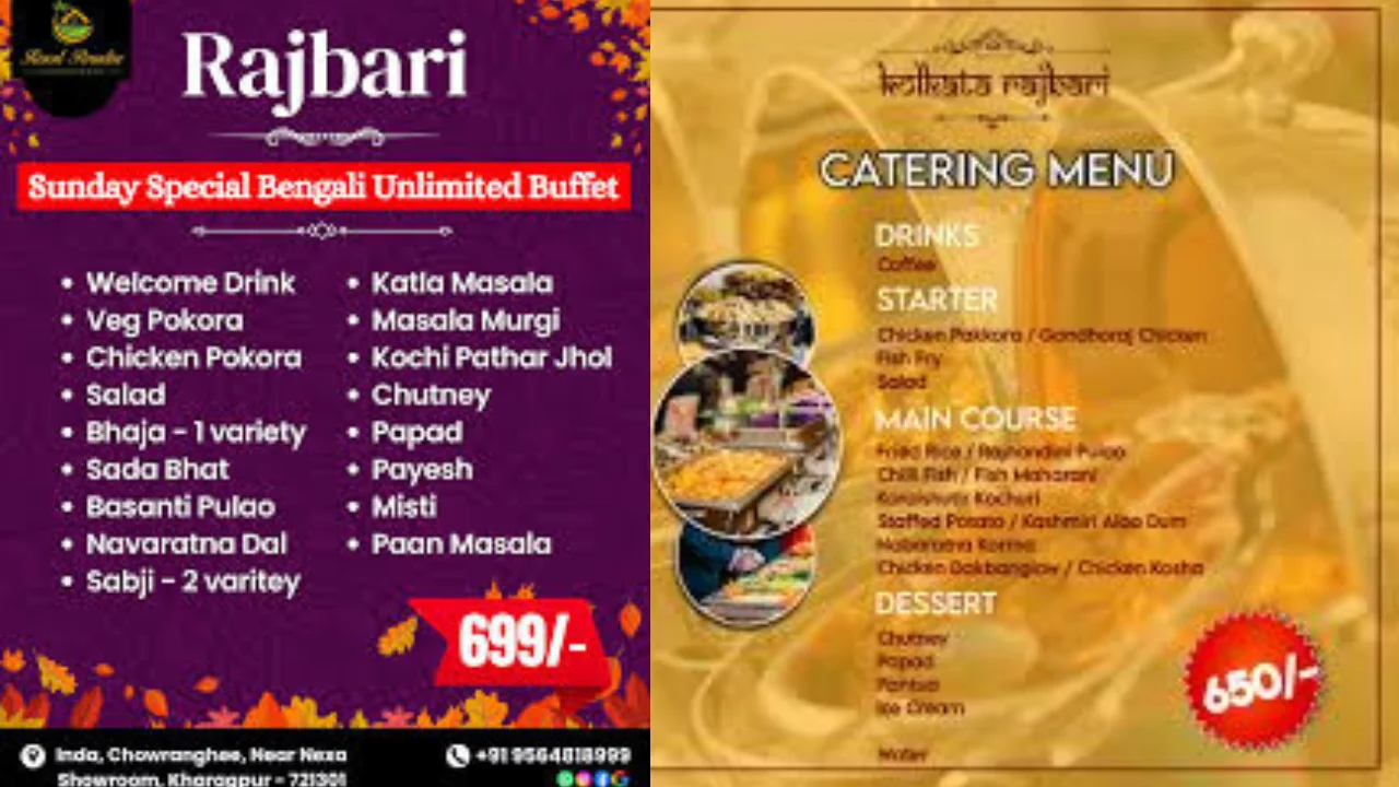 Kolkata Rajbari Menu